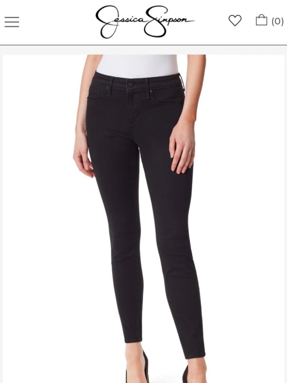 Jessica Simpson Black Kiss Me Skinny Stretch Pants Size 10/30